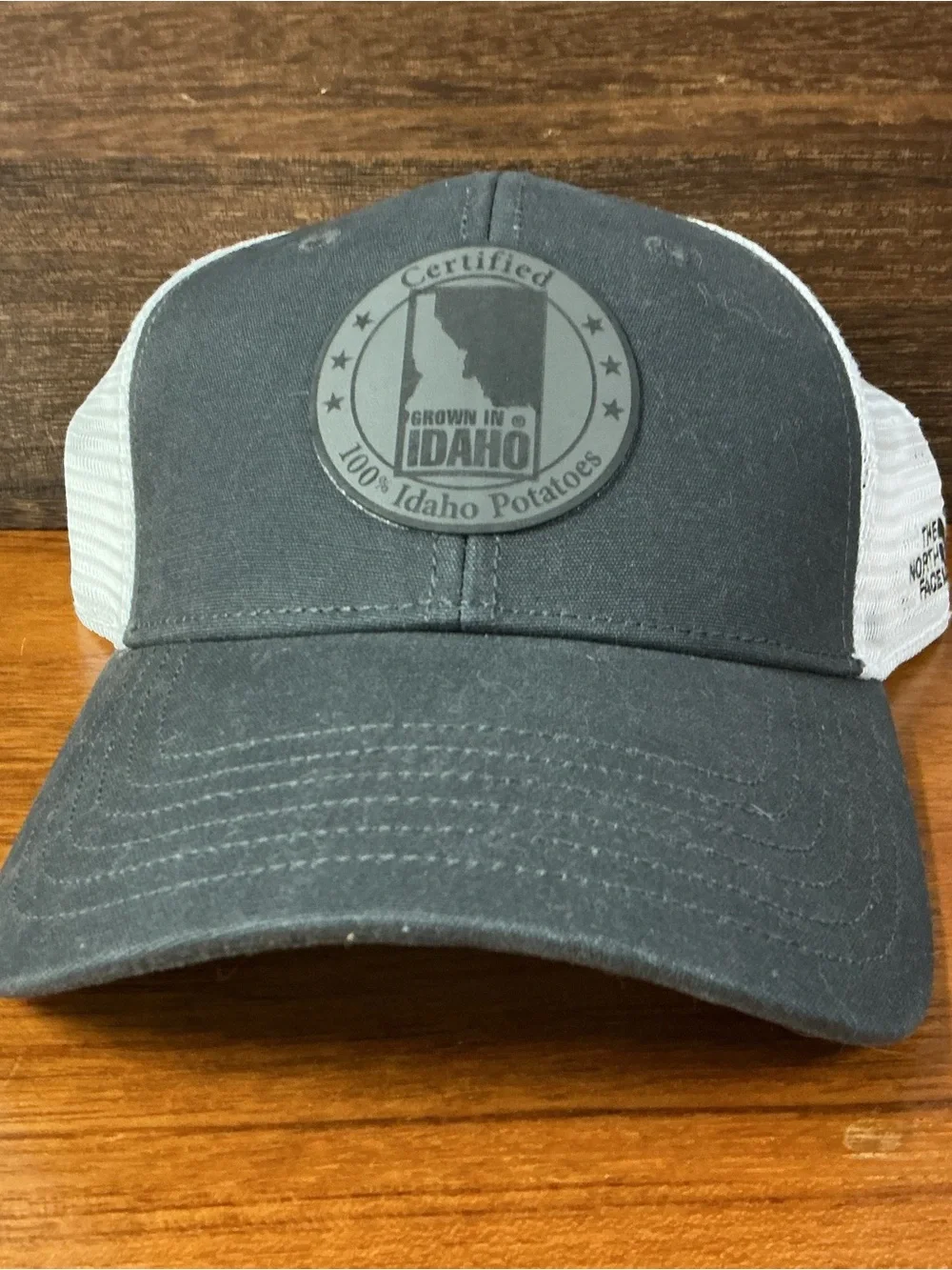 The North Face 100% Certified Idaho Potatoes Gray Snap Back Trucker Cap One Size